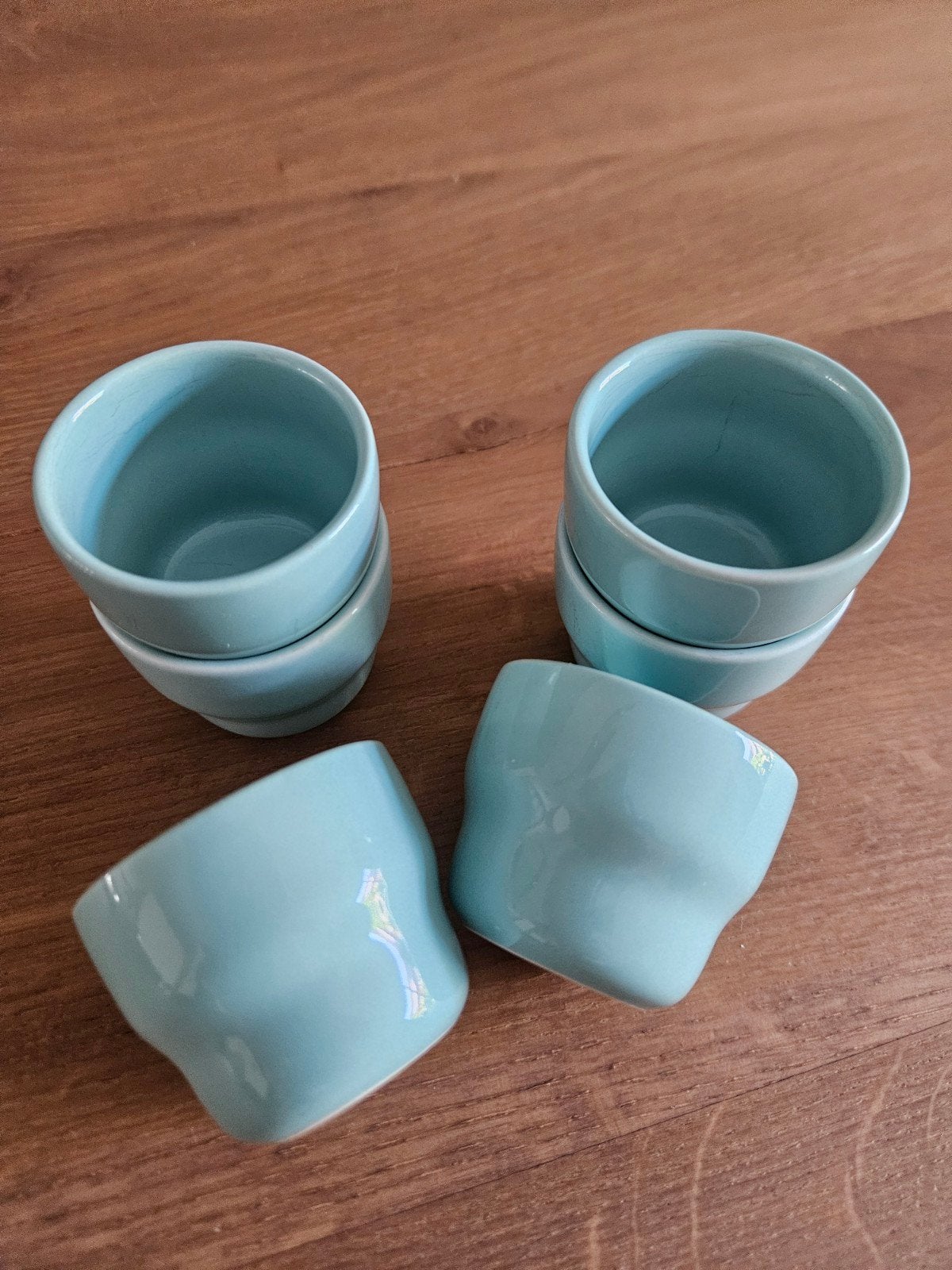 Zes eierdopjes mintgroen Hema, Huis en Inrichting, Keuken | Servies, Hema, Overige typen, Ophalen of Verzenden, Zo goed als nieuw