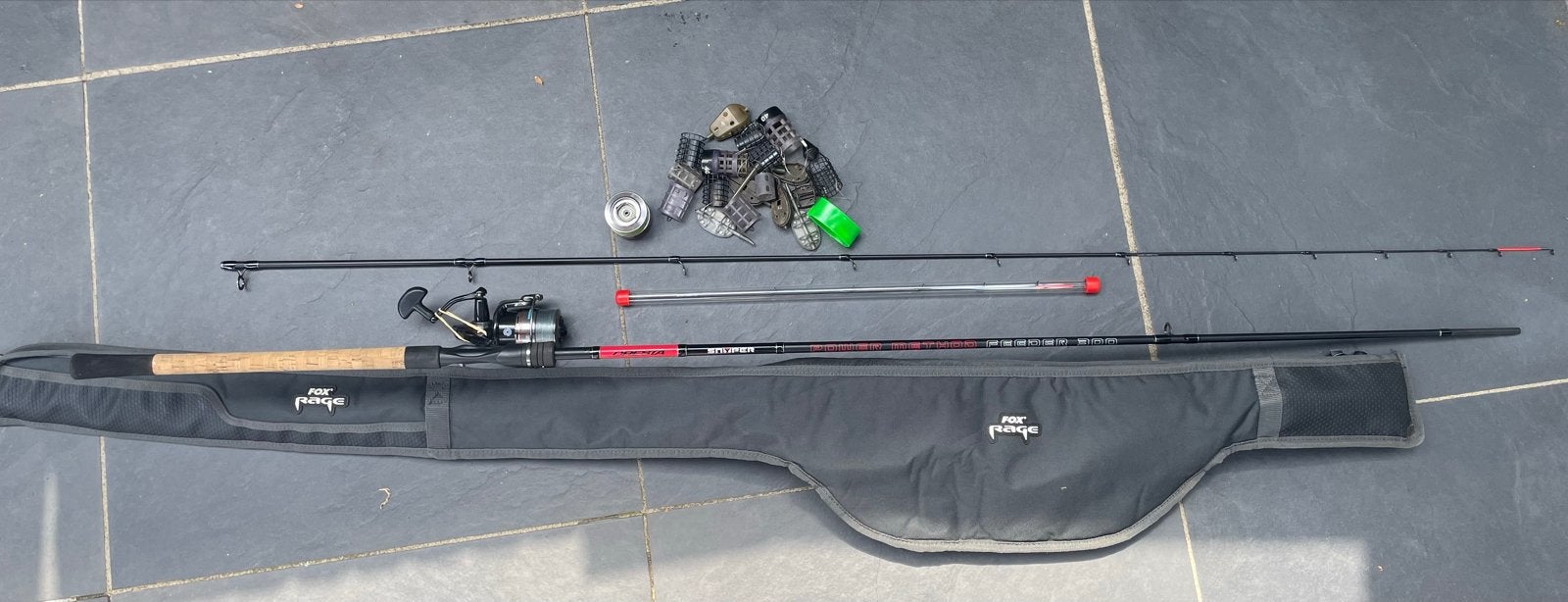 Cresta Snyper Power Method Feeder Set met Molen en Tas, Ophalen, Zo goed als nieuw, Complete hengel