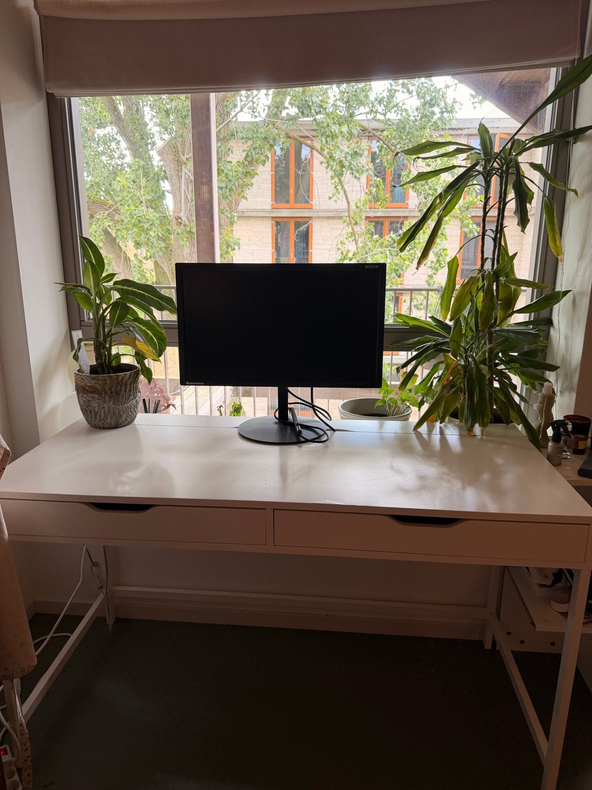 IKEA Alex Bureau Wit - Slimme Opslag & Strak Ontwerp, Ophalen, Gebruikt, Met lades, Spaanplaat of MDF