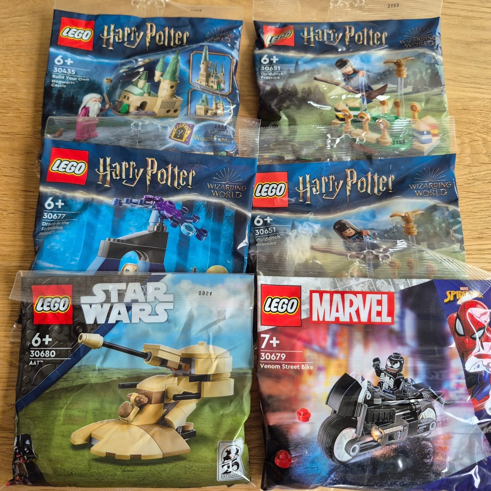 LEGO 6x polybag Harry Potter, Star Wars & Marvel, Kinderen en Baby's, Lego, Nieuw, Ophalen of Verzenden, Compleet