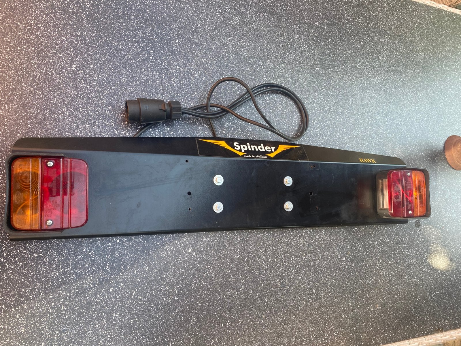 Complete verlichtingsbalk met draad en 7-polige stekker., Auto diversen, Verzenden, Gebruikt, Trekhaakdrager