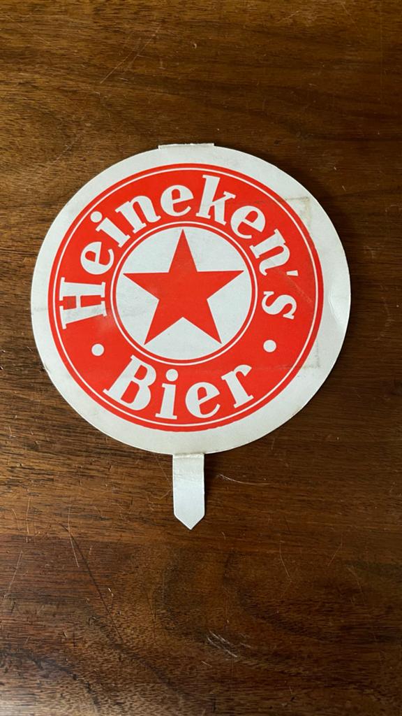 Heineken Leporello -  wenskaart. Met tekst en zw/w fotootjes, Verzamelen, Merken en Reclamevoorwerpen, Verzenden, Zo goed als nieuw