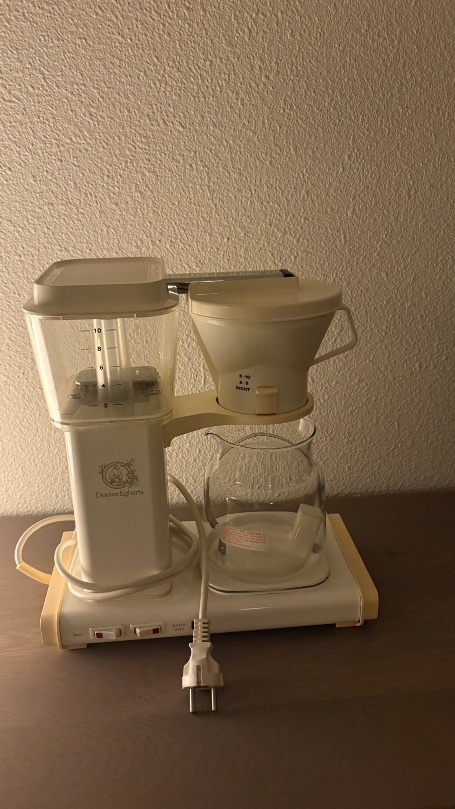 Vintage Koffiezetapparaat Douwe Egberts 10 kops, Ophalen, Gebruikt, Koffiemachine, Gemalen koffie