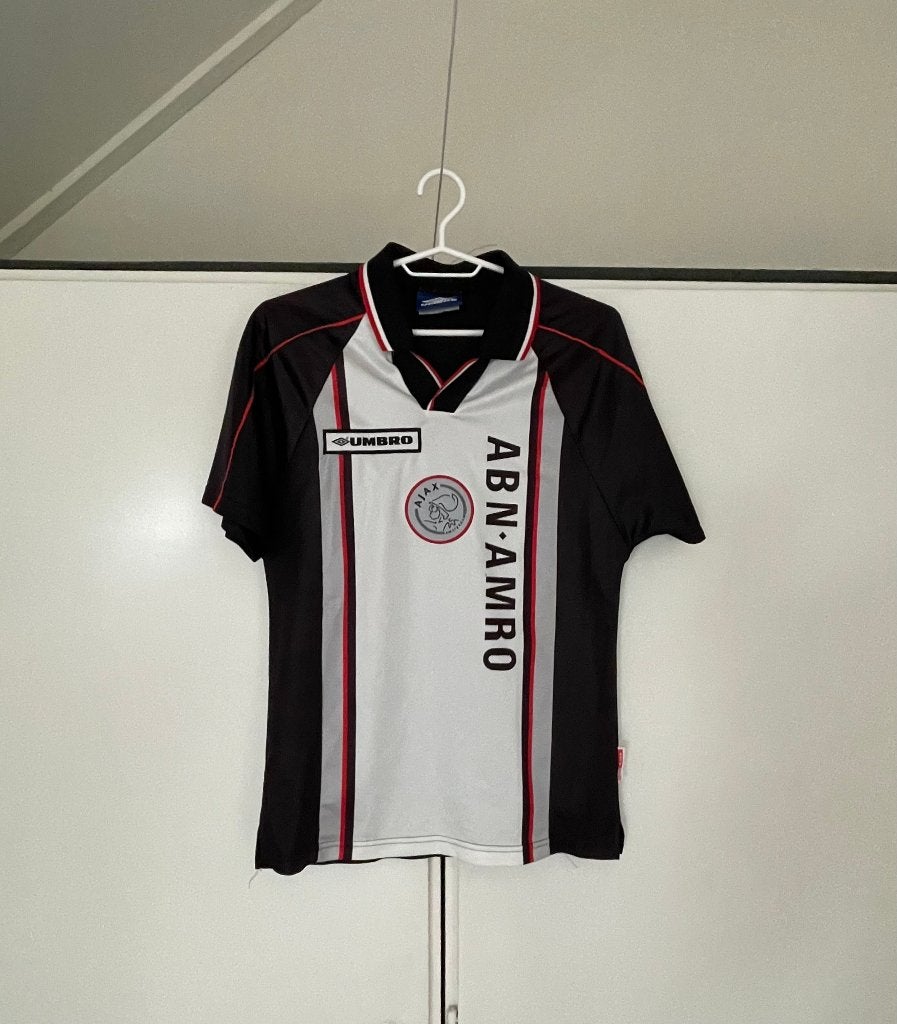 Ajax uitshirt 1998/1999 maat 176, Zwart, Ophalen of Verzenden, Zo goed als nieuw, Voetbal