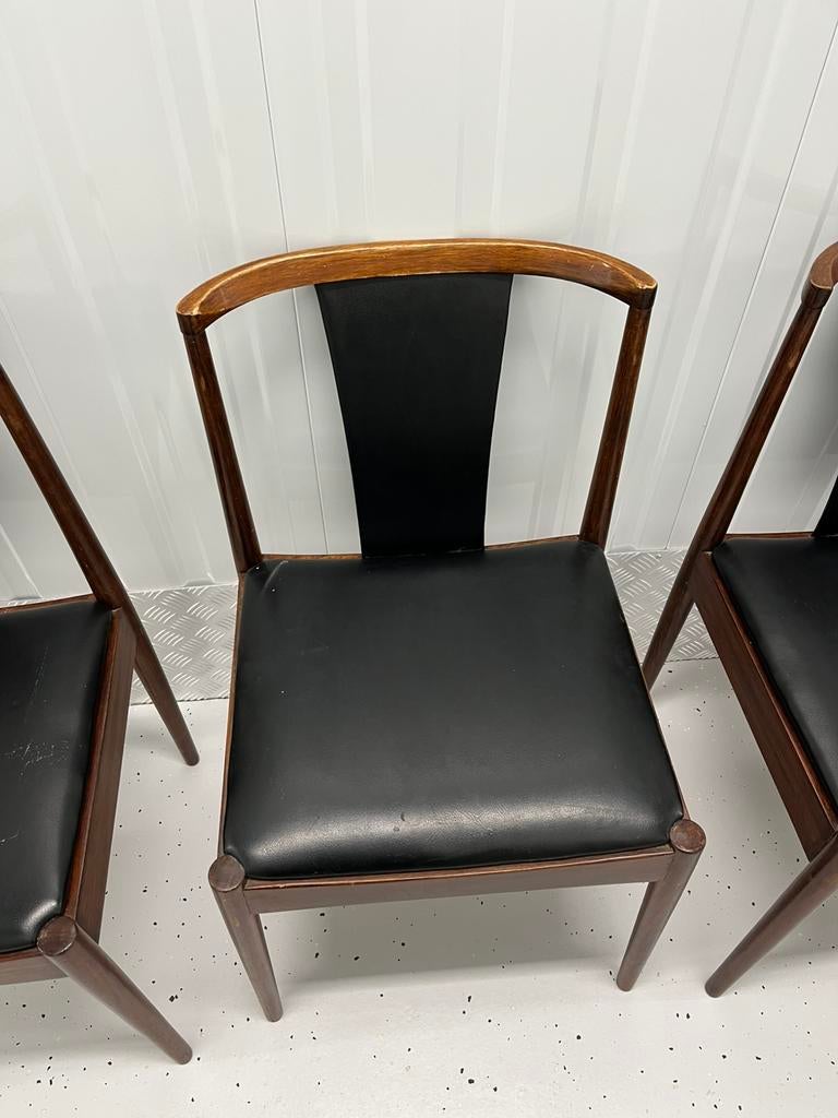 4 casala jaren 60 vintage design stoelen, Ophalen, Zo goed als nieuw, Leer
