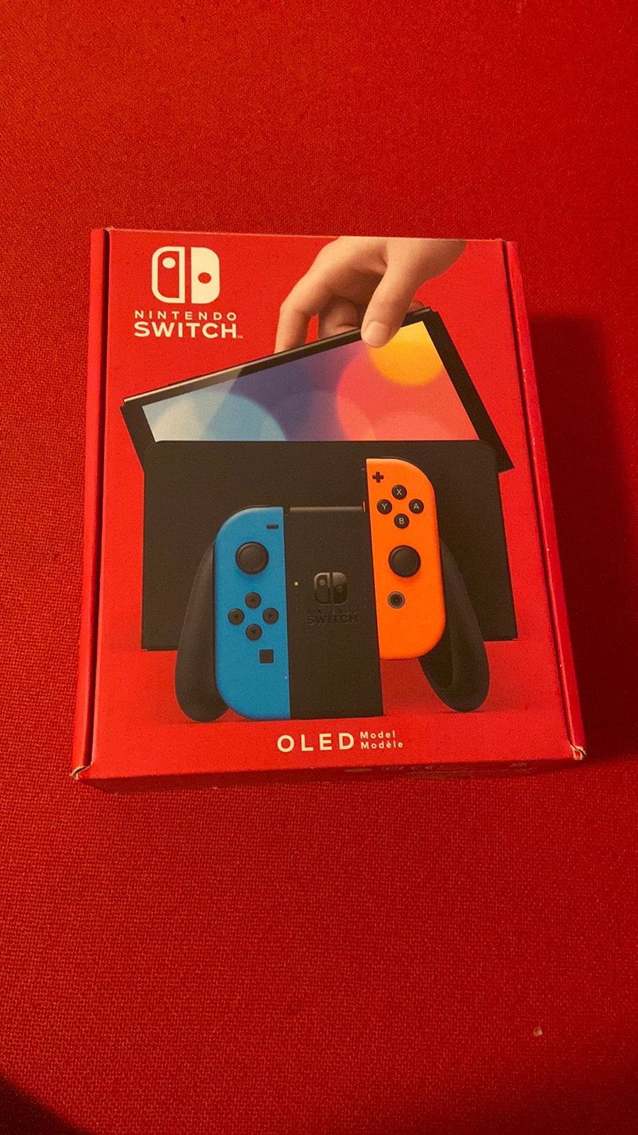 Nintendo switch oled rood blauw, Switch OLED, Met games, Met 2 controllers, Ophalen of Verzenden