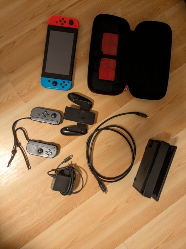 Nintendo Switch met assessories, Ophalen, Gebruikt, Met 3 controllers of meer, Switch Original