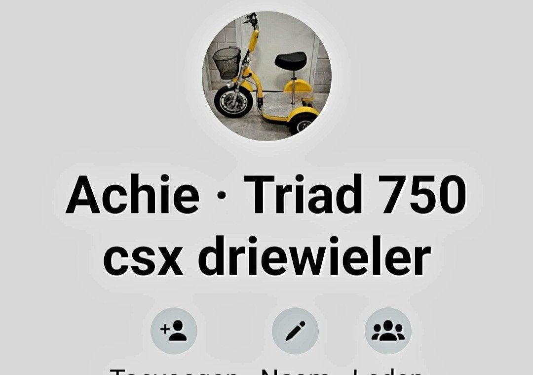 Triad 750 CSX Driewieler - Elektrische Scooter
