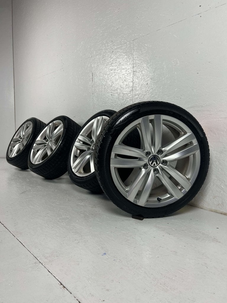 Originele Volkswagen Passat Eos Golf velgen 18" 5x112 Kansas, Niet ingevuld, 18 inch, Gebruikt, Banden en Velgen