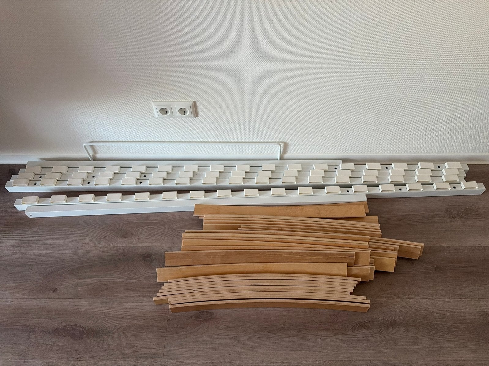 GRATIS Lattenbodem 140x200cm (gedemonteerd), Gebruikt, Tweepersoons, 200 cm, Hout