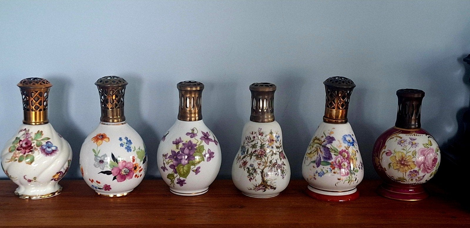 Antieke Lampe Berger bloemen, Antiek en Kunst, Ophalen of Verzenden