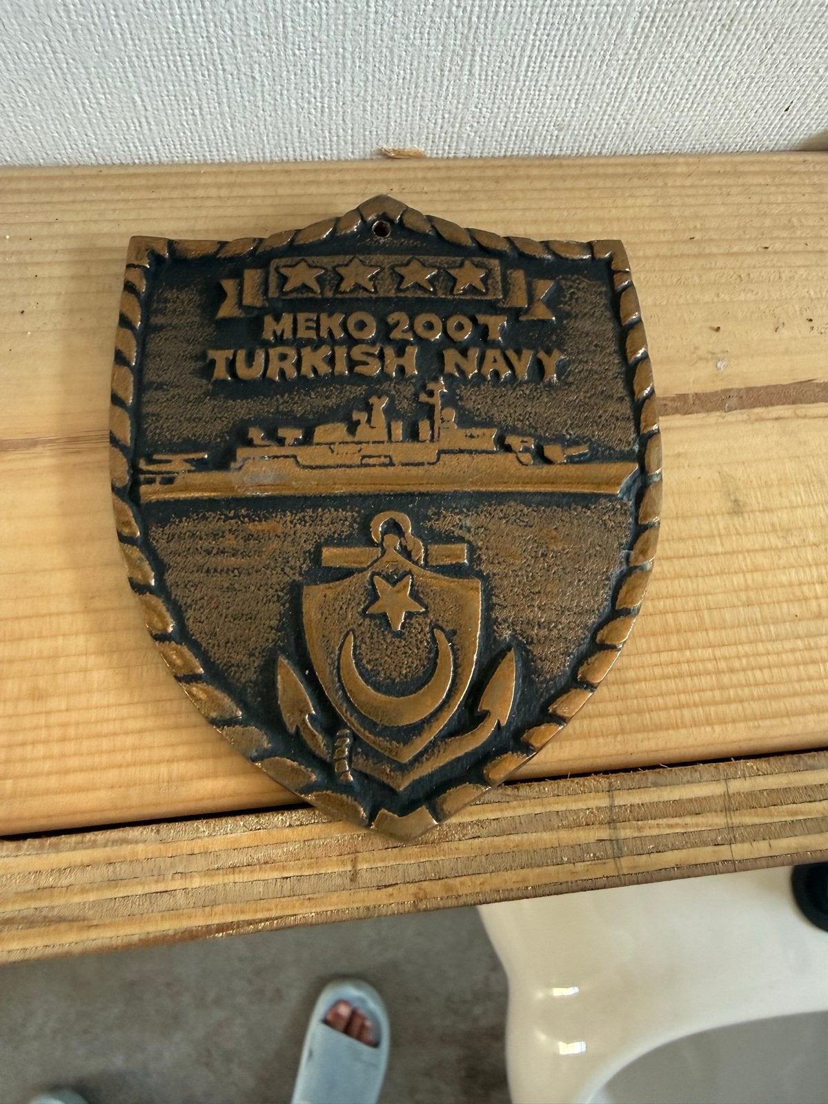 Meko 200T Turkse Marine Plaquette, Ophalen of Verzenden, Gebruikt