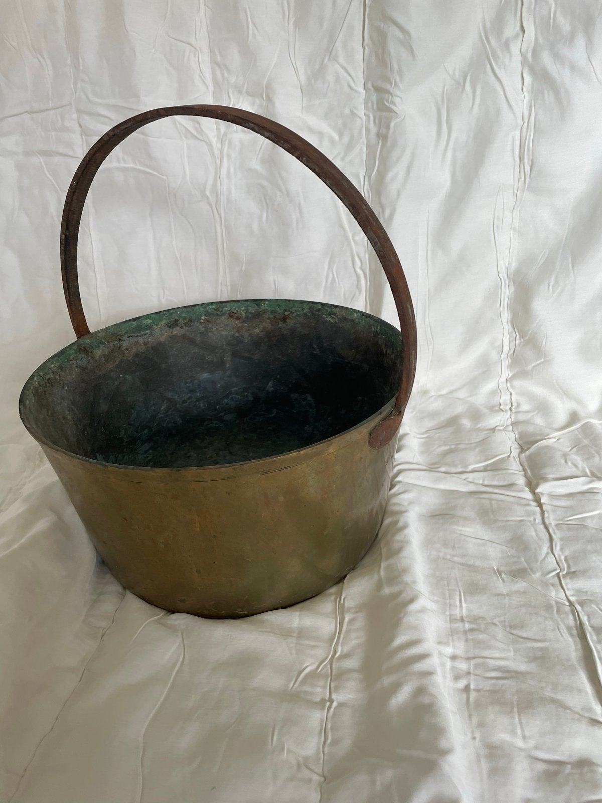 Antieke koperen jam pan / gelei pot met hengsel  2 maten, Antiek en Kunst, Ophalen of Verzenden, Koper