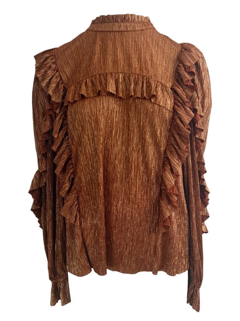 Studio Amaya blouse NIEUW XS, Kleding | Dames, Bruin, Nieuw, Ophalen of Verzenden, Maat 34 (XS) of kleiner