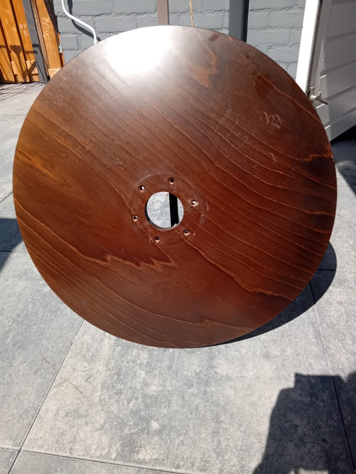 Hardhouten onderstel voor stoel(en), Huis en Inrichting, Stoelen, Ophalen, Gebruikt, Twee, Bruin