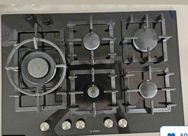 Gaskookplaat en afzuigkap, Witgoed en Apparatuur, Kookplaten, Ophalen, Gebruikt, Inbouw, Gas