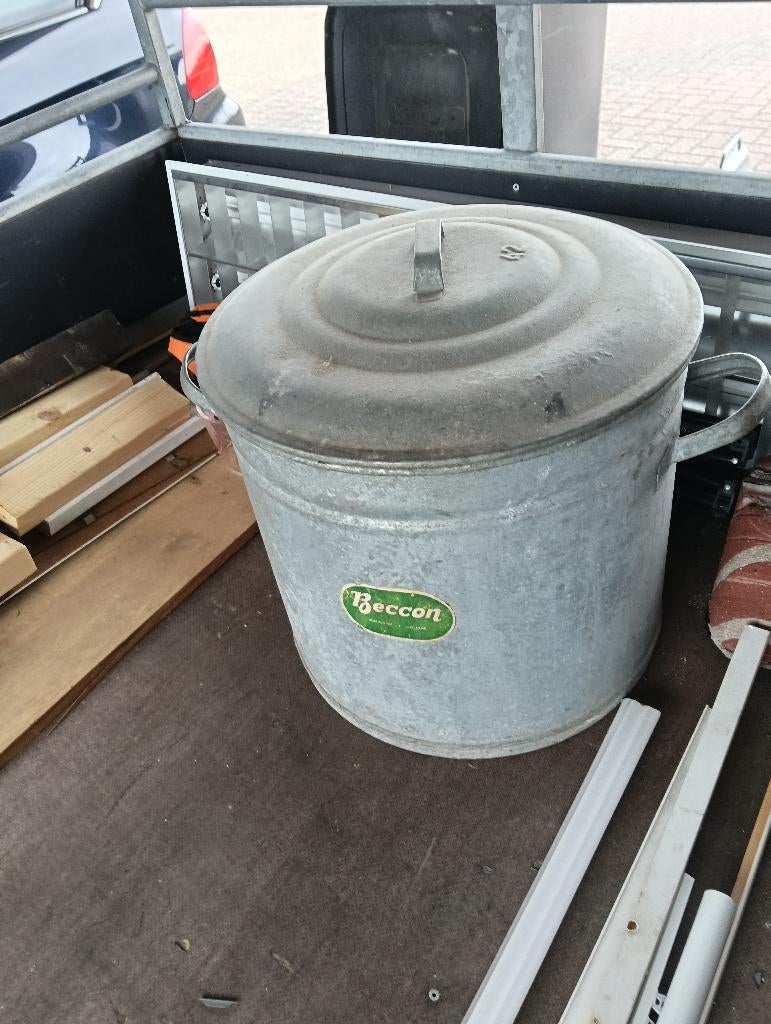 grote zinken ketel Beccon Doetinchem, Gebruikt, Minder dan 60 cm, Rond, Ophalen of Verzenden