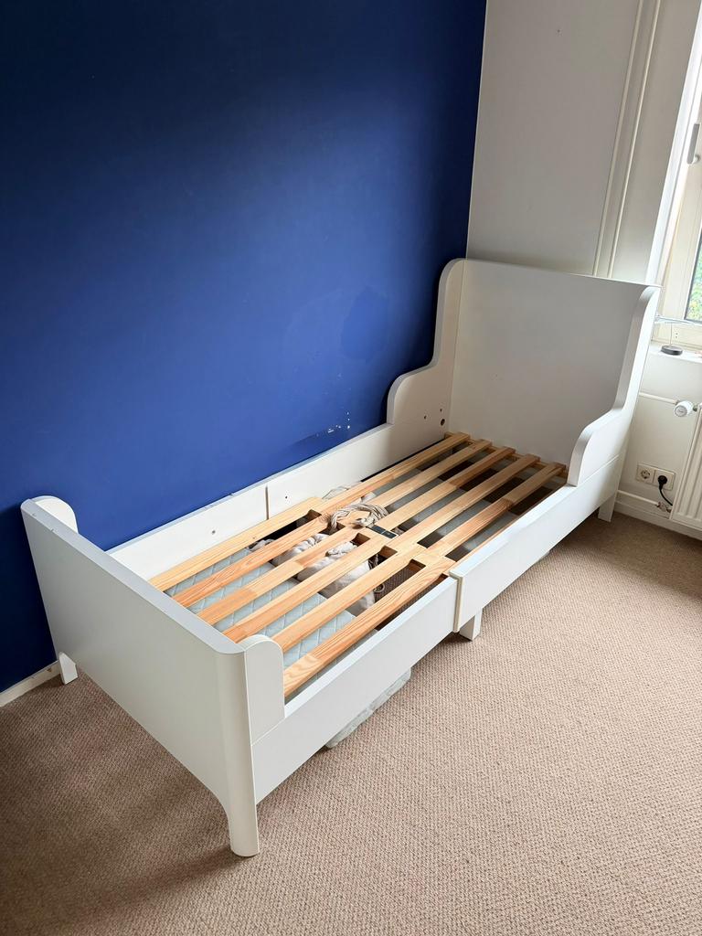 IKEA Busunge meegroeibed wit 80x200, Kinderen en Baby's, Kinderkamer | Bedden, Ophalen, Zo goed als nieuw, 180 cm of meer, 70 tot 85 cm