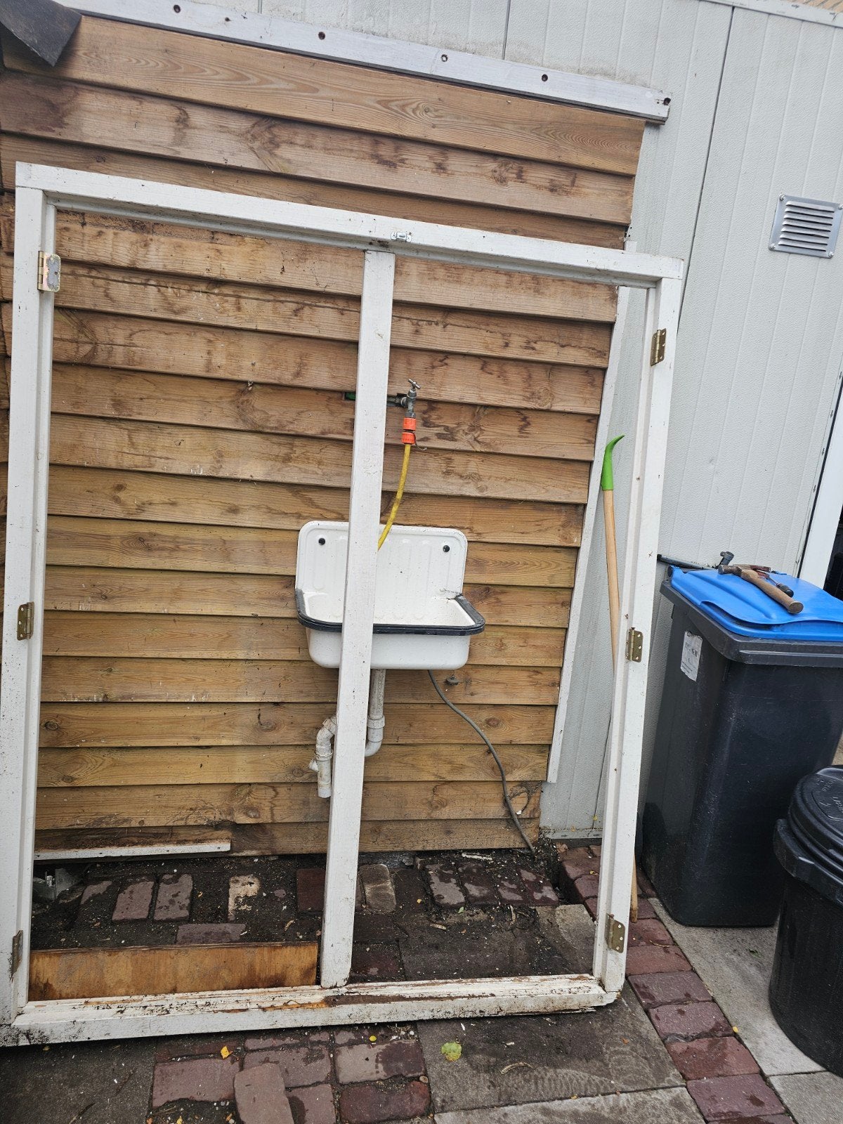 Houten deuren met kozijn, Doe-het-zelf en Verbouw, Deuren en Horren, Ophalen, Gebruikt, Binnendeur, 200 tot 215 cm