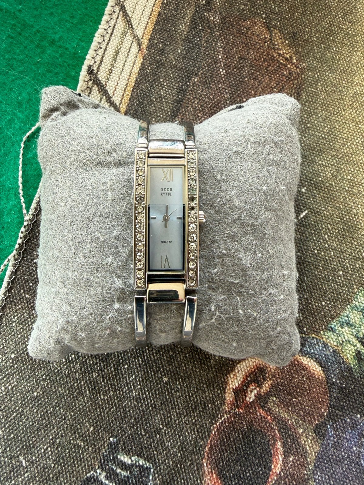 Stijlvol OSCO Steel Dames Polshorloge met Strass., Overige merken, Staal, Polshorloge, Ophalen of Verzenden