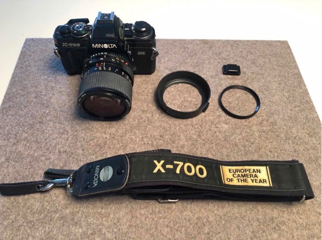 Minolta X-700 Spiegelreflexcamera met 35-70mm lens - getest, Audio, Tv en Foto, Fotocamera's Analoog, Ophalen of Verzenden, Gebruikt