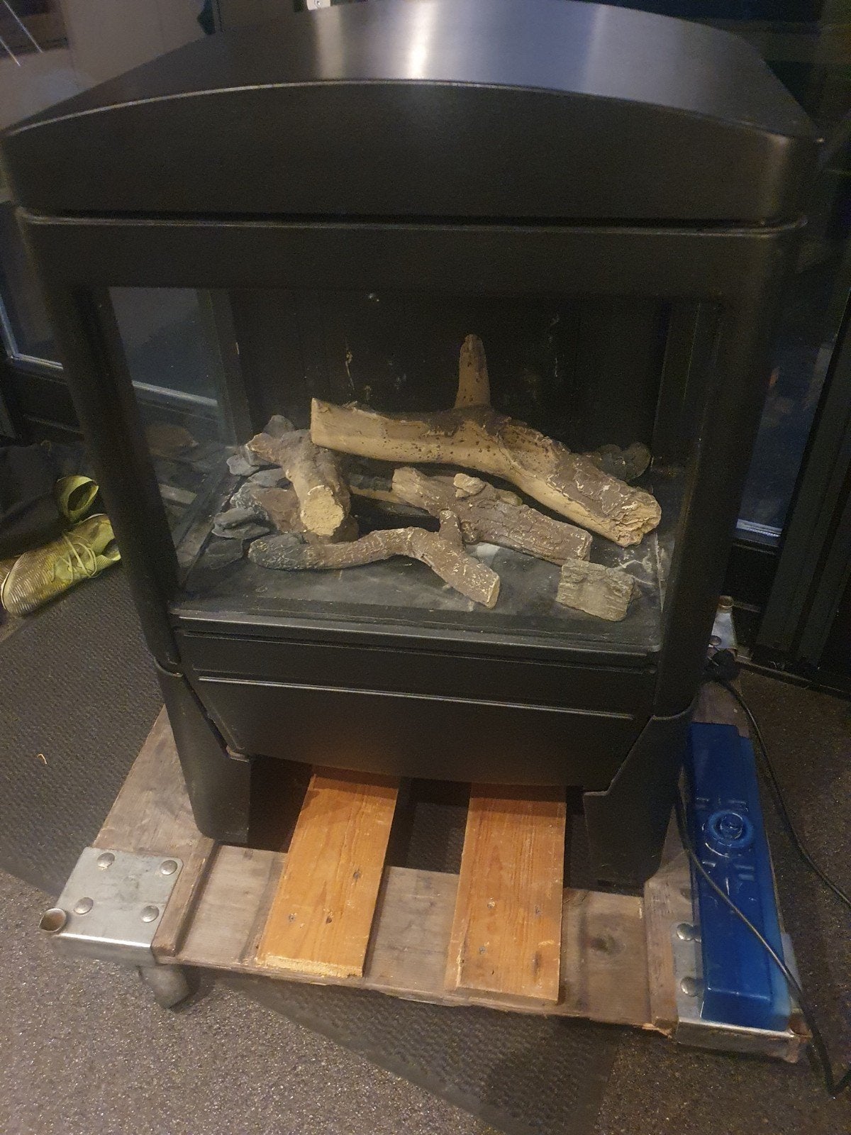 Faber Jelling Opti-myst waterdamphaard met afstandsbedieni, Huis en Inrichting, Ophalen, Gebruikt, Vrijstaande haard, Elektrische haard