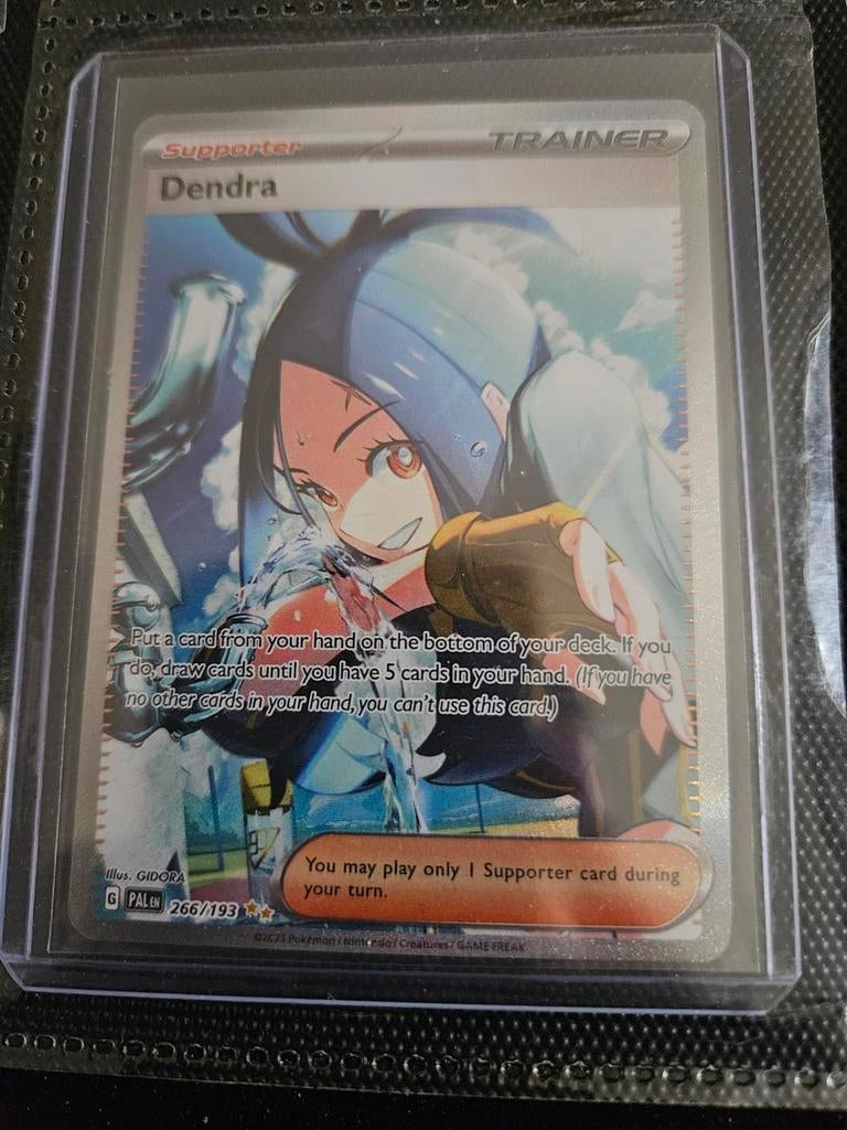 Pokemon Dendra 266/193 Paldea Evolved, Ophalen of Verzenden, Zo goed als nieuw, Losse kaart, Foil