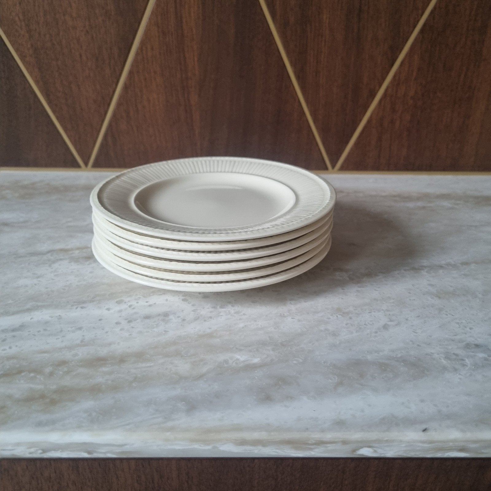 Wedgwood Edme Gebaksbordjes - 6 stuks, 16 cm, Huis en Inrichting, Keuken | Servies, Gebruikt, Ophalen of Verzenden, Bord(en), Wedgwood