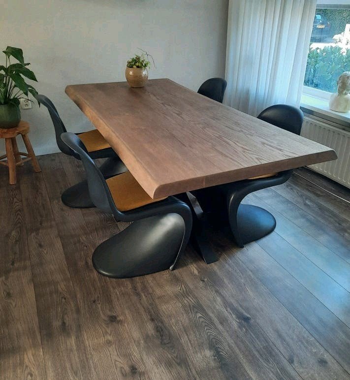 Boomstamtafel, Ophalen of Verzenden, Rechthoekig, 200 cm of meer, 50 tot 100 cm