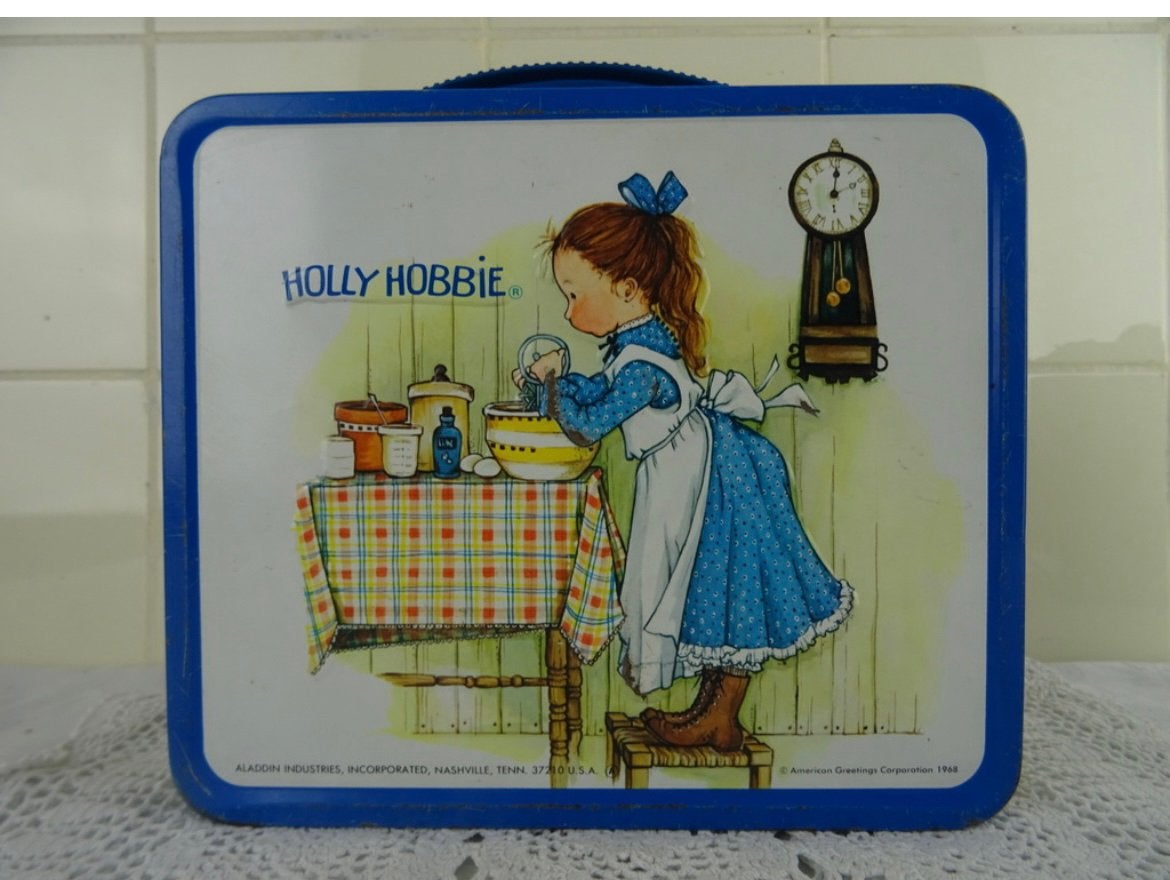 Hollie hobbie vintage lunchbox seventies, Ophalen of Verzenden, Zo goed als nieuw, Overige