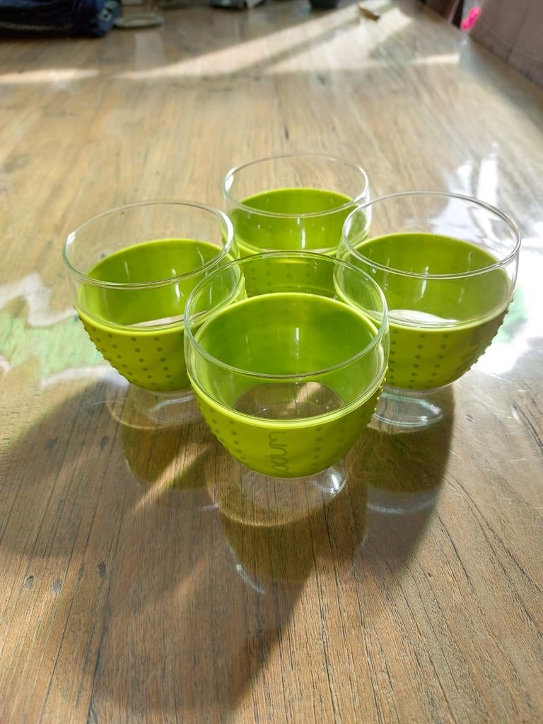 4 Bodum theeglazen Pavina, Glas of Glazen, Ophalen of Verzenden, Overige stijlen, Glas