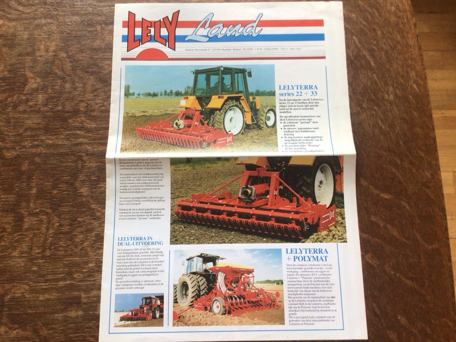 Lely Land krant - Landbouwmachines Catalogus, Ophalen of Verzenden, Gelezen, Folder