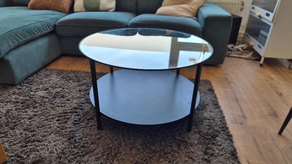 Modern Round Coffee Table, 50 tot 100 cm, Zo goed als nieuw, Rechthoekig, 50 tot 100 cm