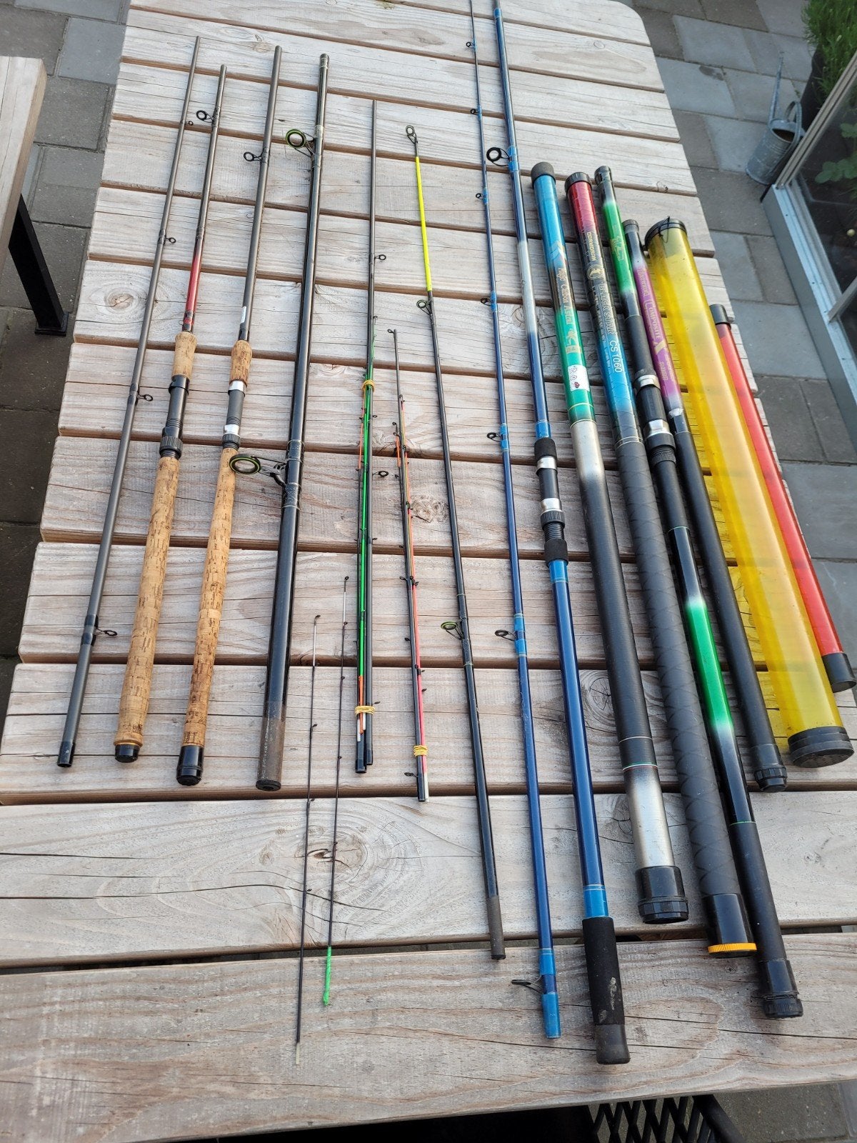 Diverse hengels aangeboden, Ophalen, Gebruikt, Werphengel