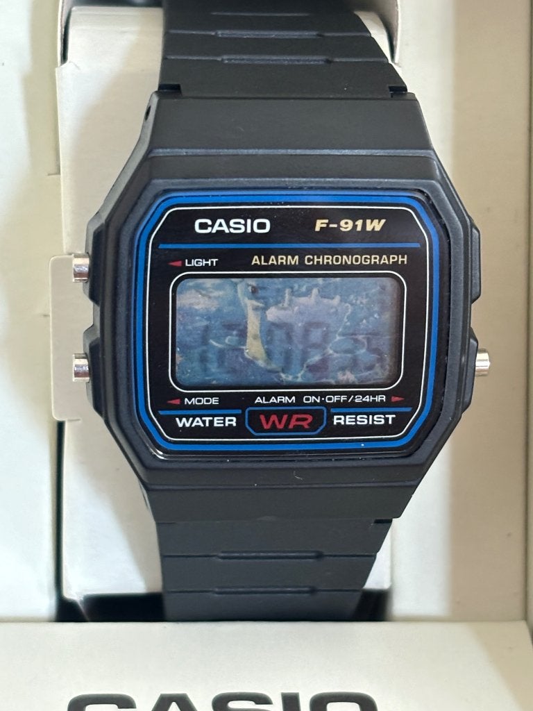 Casio F91-W / Pokémon Lapras background, Overige materialen, Polshorloge, Overige materialen, Nieuw