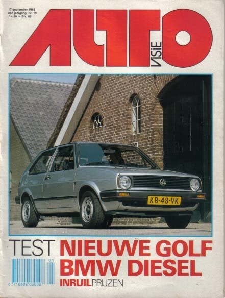Autovisie 19 1983 : VW Golf 1.6 CL - BMW 524 TD - Citroen, Ophalen of Verzenden, Gelezen, Algemeen