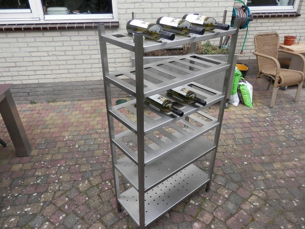 wijnrek, Ophalen, Zo goed als nieuw, 25 flessen of meer, Metaal
