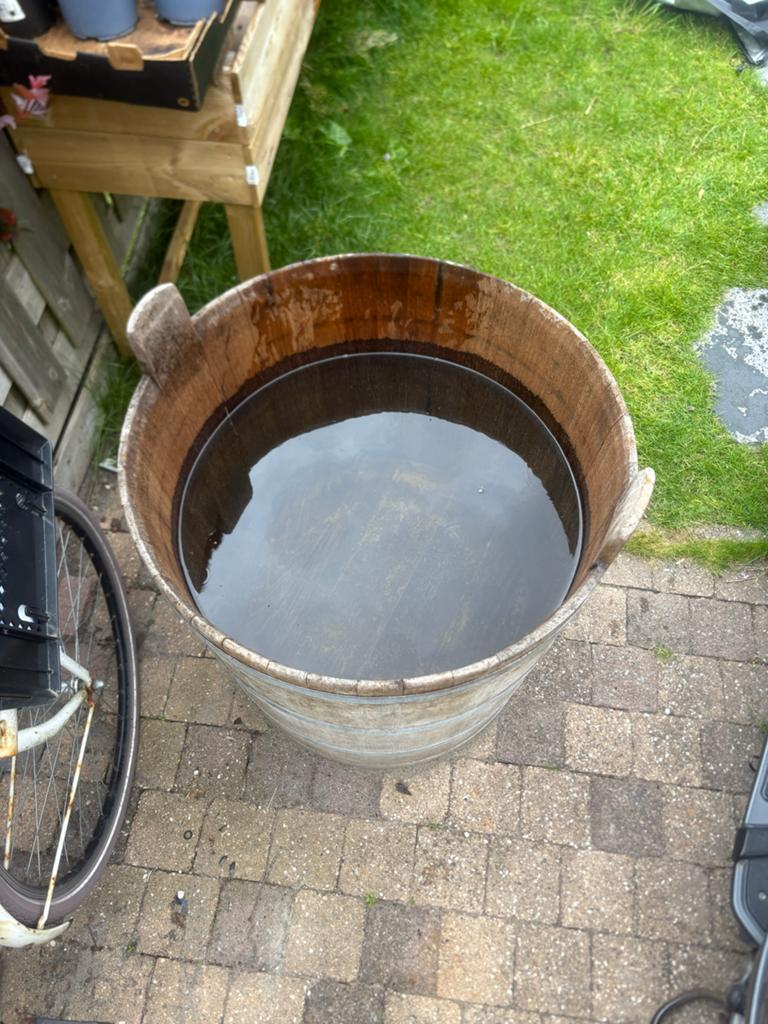 Houten IJsbad / Cold Plunge Ton - Perfect voor Herstel, Ophalen, Gebruikt, Vast