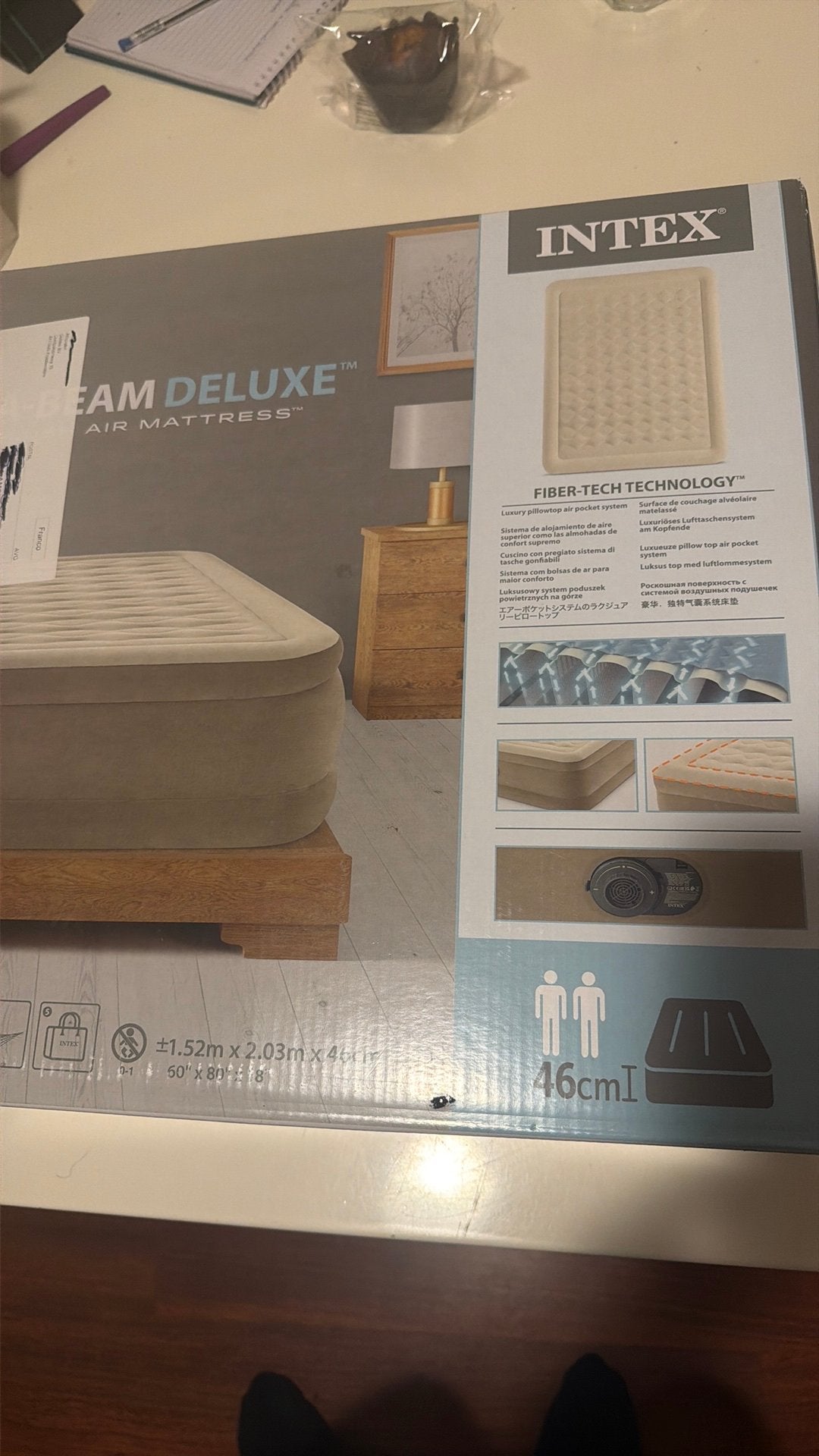 Intex DURA-BEAM DELUXE ( with pomp)NEW!!, Ophalen, Zo goed als nieuw, Eenpersoons
