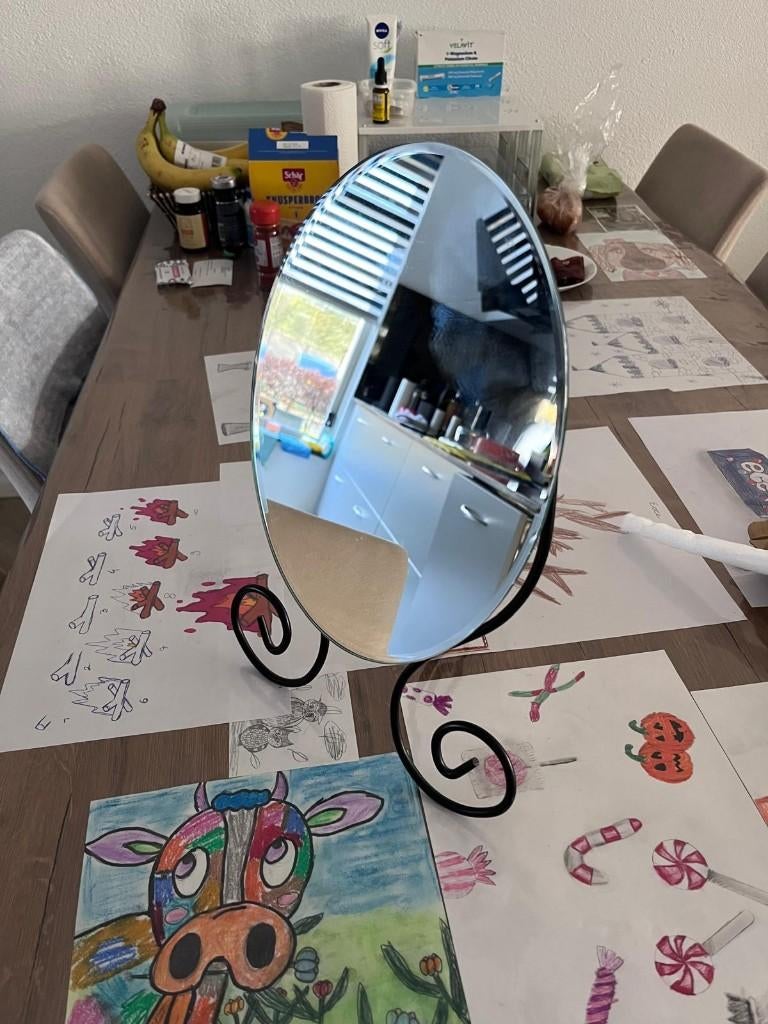 IKEA MYKEN Mirror – Standing Table Mirror, Minder dan 50 cm, Ophalen of Verzenden, Zo goed als nieuw, Minder dan 100 cm