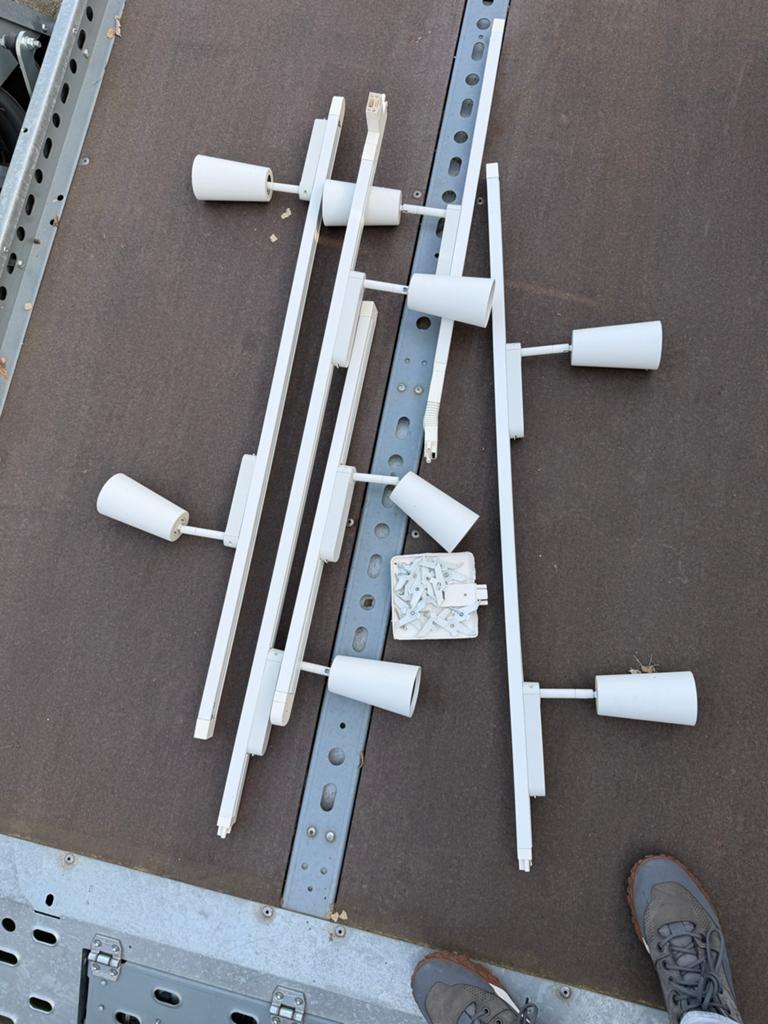 Ikea lampen op rails - set van 4, Gebruikt, 100 tot 150 cm, Ophalen of Verzenden, Minder dan 25 cm