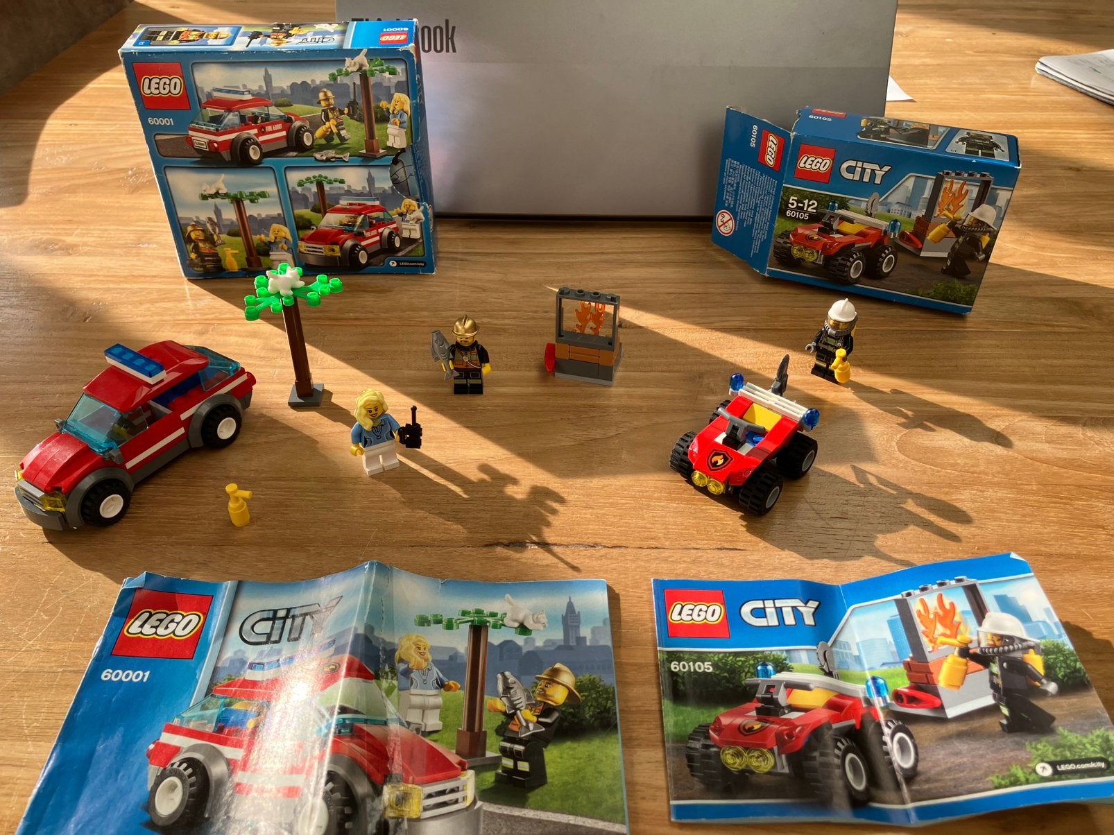 Lego brandweer 60001 en 60105, Lego, Ophalen of Verzenden, Inclusief instructies, City
