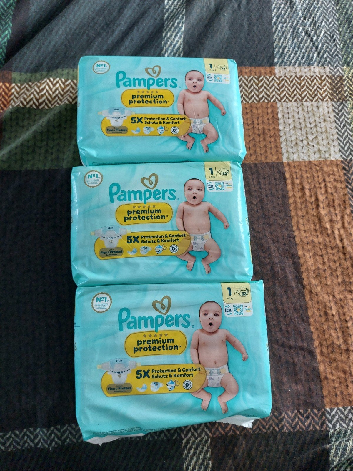 3x Pampers Premium Protection Maat 1 (99 stuks in totaal), Ophalen, Nieuw