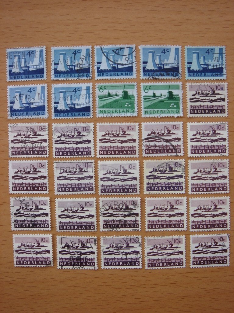 Landschappen 30x NVPH 792, 793 en 794  , Ophalen of Verzenden, Na 1940, Gestempeld