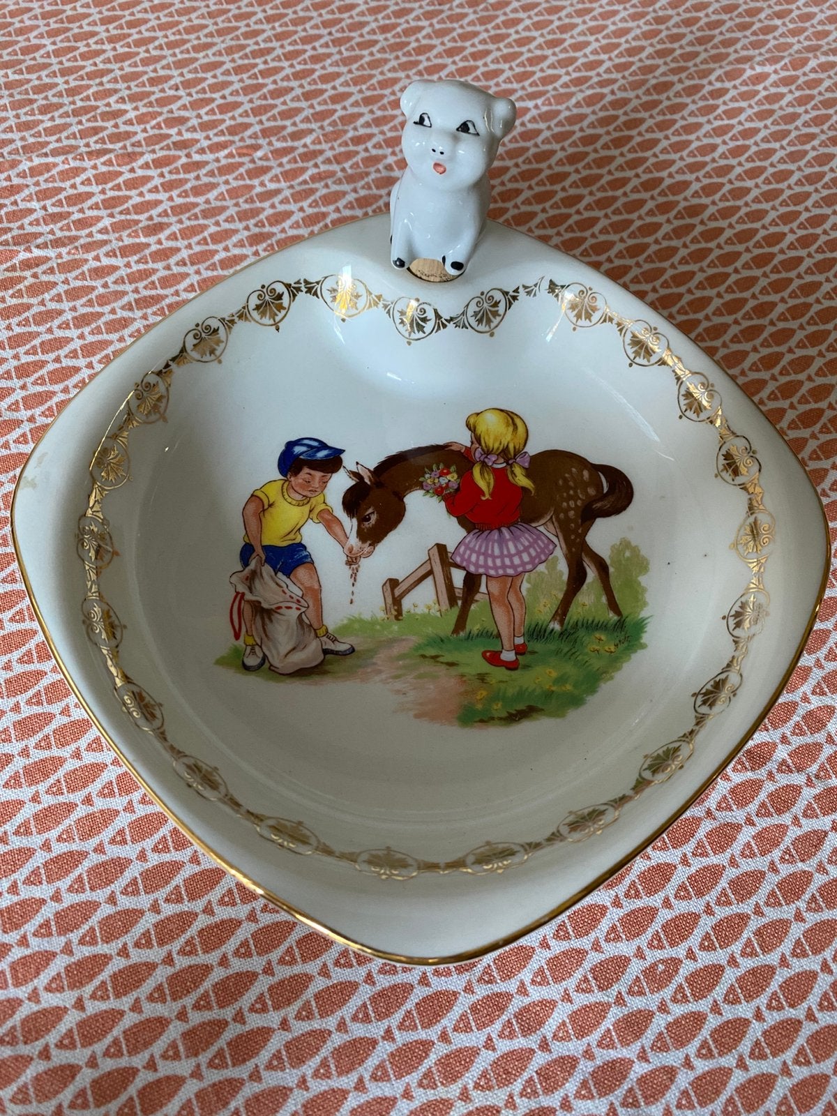 Frans porseleinen warmhoudbord vintage, assiette chauffante, Antiek en Kunst, Ophalen of Verzenden