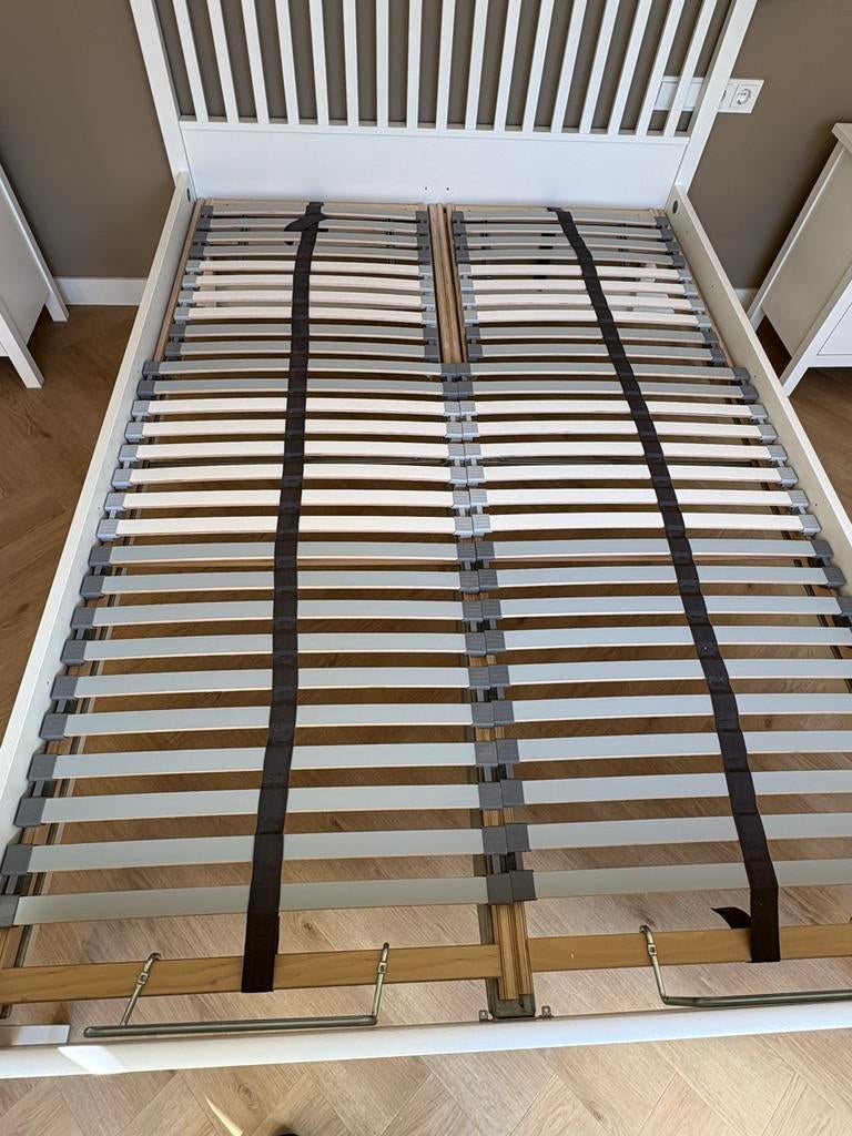 IDANAS bed met laterbodem, Ophalen, Gebruikt, Wit, Tweepersoons