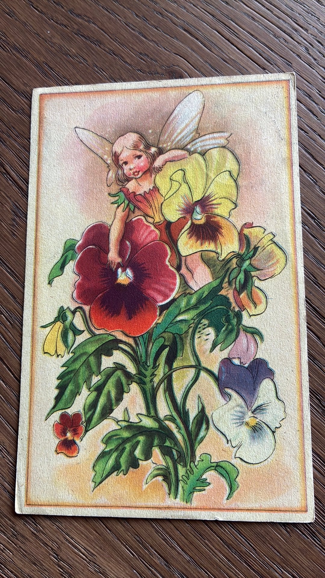 Violen met elfje., Ophalen of Verzenden