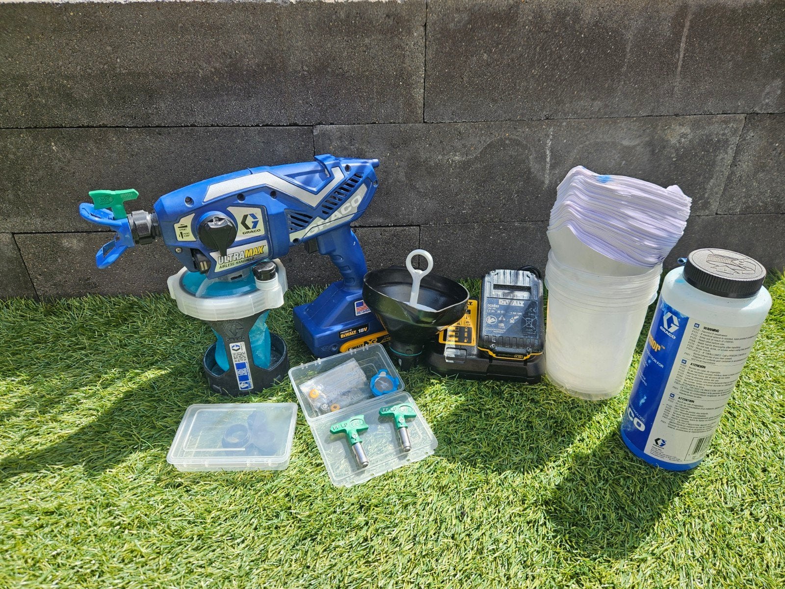 Graco Ultra Max Airless Verfspuit met accessoires, Doe-het-zelf en Verbouw, Ophalen of Verzenden, Zo goed als nieuw, Verfspuit of Verfpomp