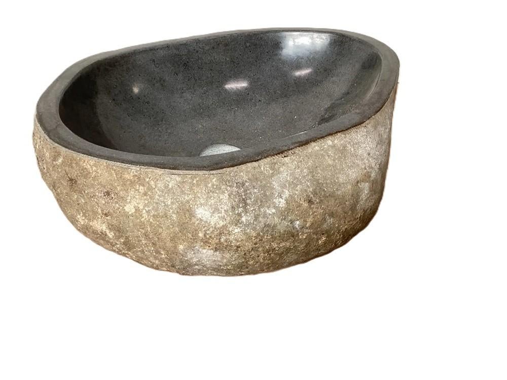 DIFFERNZ wasbak Lombok Riverstone natuursteen, Ophalen of Verzenden, Nieuw, Wastafel