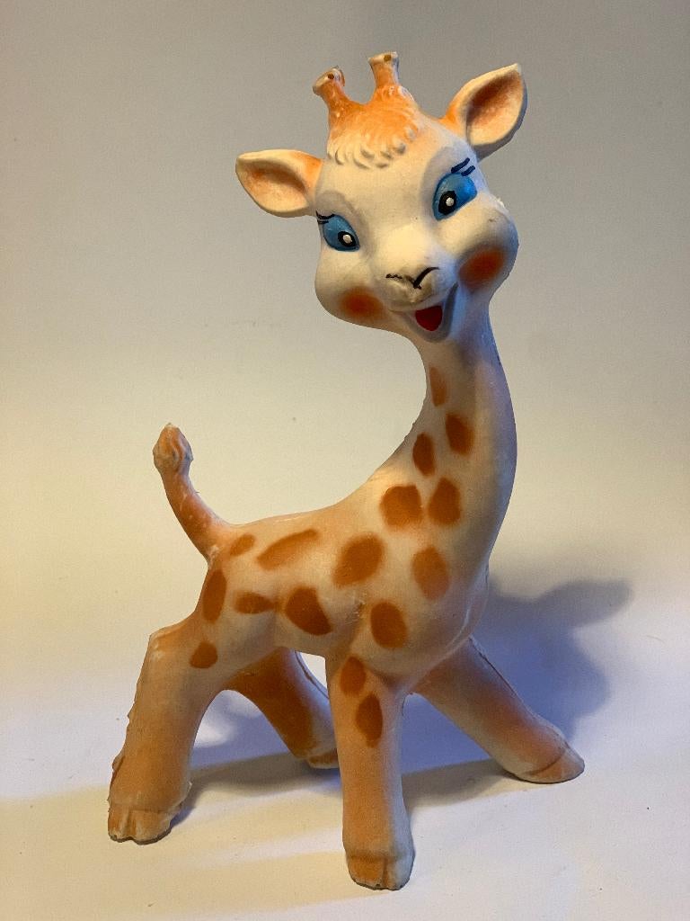 Vintage Giraffe piepfiguur giraf 22cm, Ophalen of Verzenden, Zo goed als nieuw